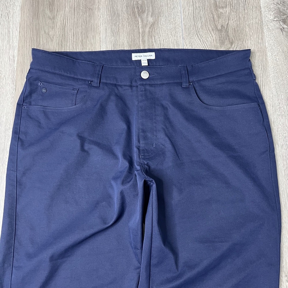 Peter Millar EB66 Performance Five-Pocket Pants Mens Size 36 Inseam 27.5" Blue - Picture 4 of 16